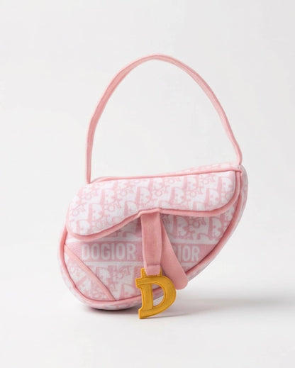Pink Dog-ior Saddle Bag Dog Toy
