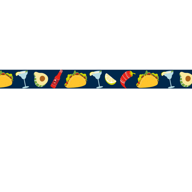 Party Like a Guac-Star Dog Collar - Blue