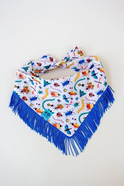Bugs with Blue Fringe Bandana