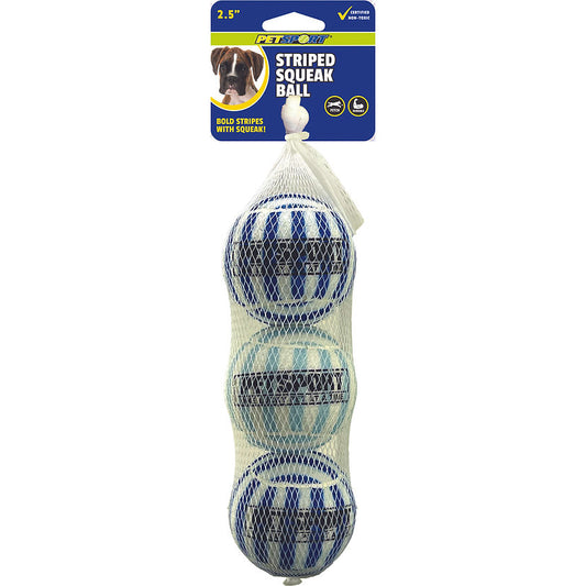 Striped Squeak Ball - 3 Pack