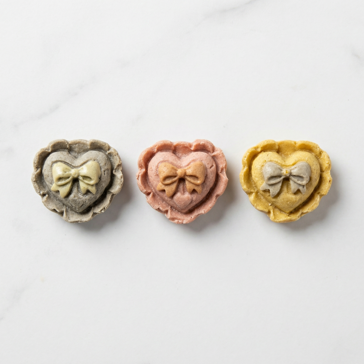 Chicken Bowtie Hearts (3pc)