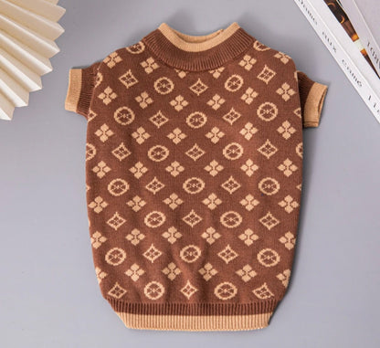 Louie Beige Dog Sweater