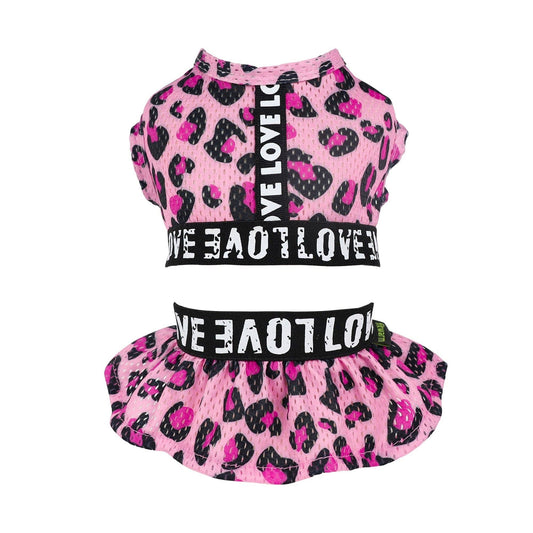 Leopard Athleisure 2 Piece Dress