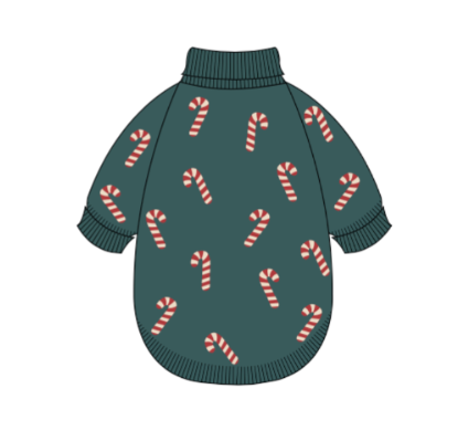 Candy Canes Dog Sweater