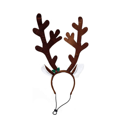 Brown Reindeer Dog Antlers Headband