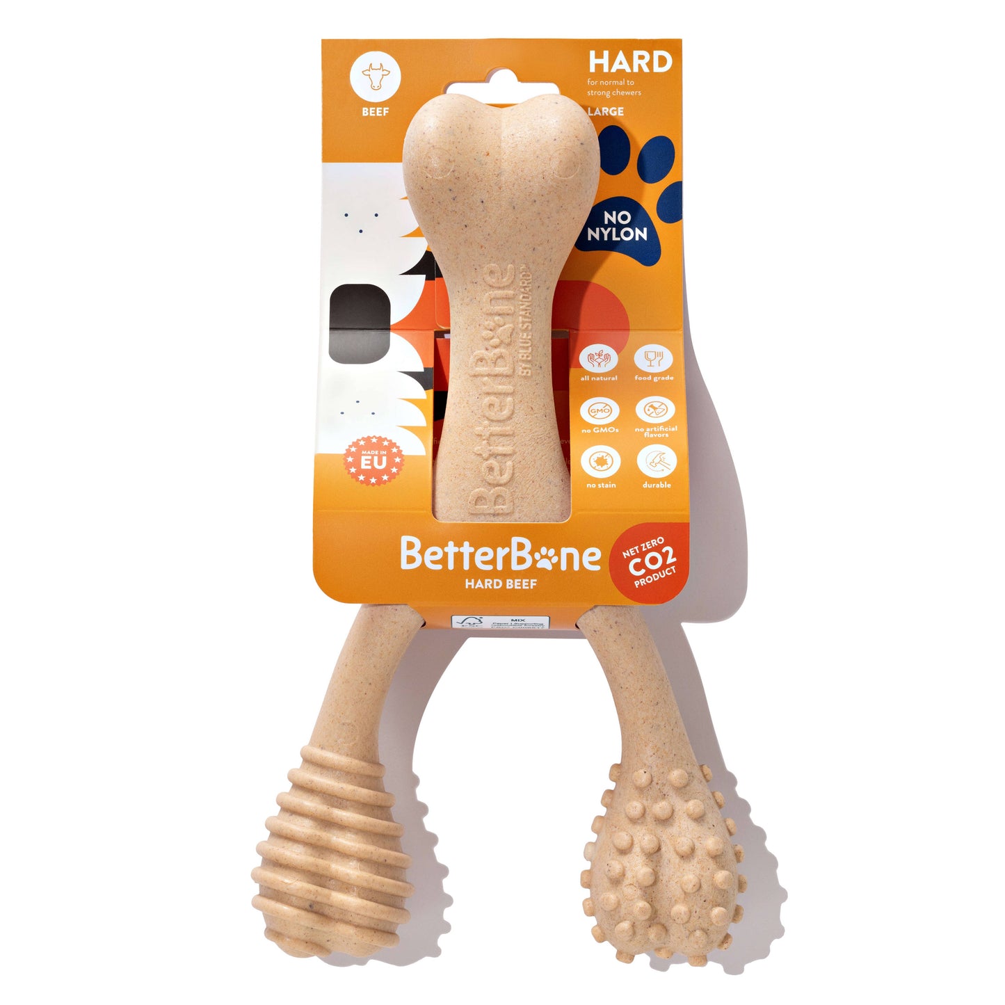 BetterBone HARD Durable Totalmente natural Sin nailon Carne de res