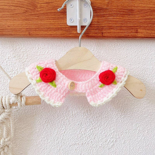 Mokka - Rose Knit Adjustable Dog Collar