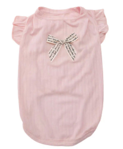 Cute Dog Shirt with Bow - Assorted Colors