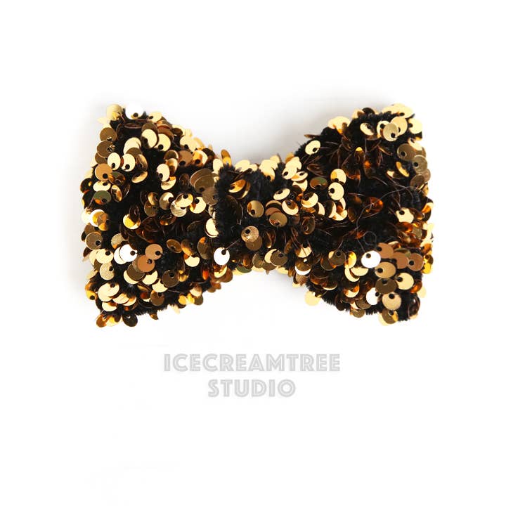 Gold Sequin - Bow Tie