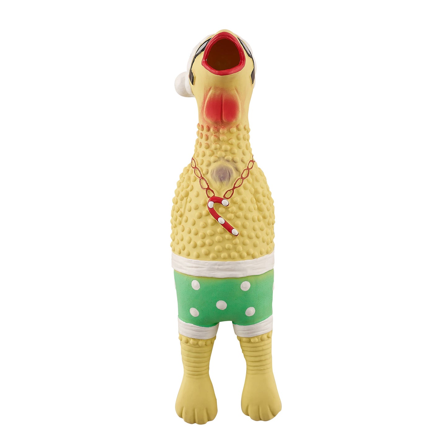 Outward Hound Squawkers Christmas Earl Latex Rubber Chicken