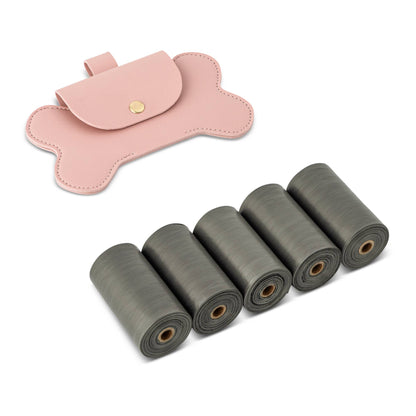Dog Bone Waste Bag Holder-Pink