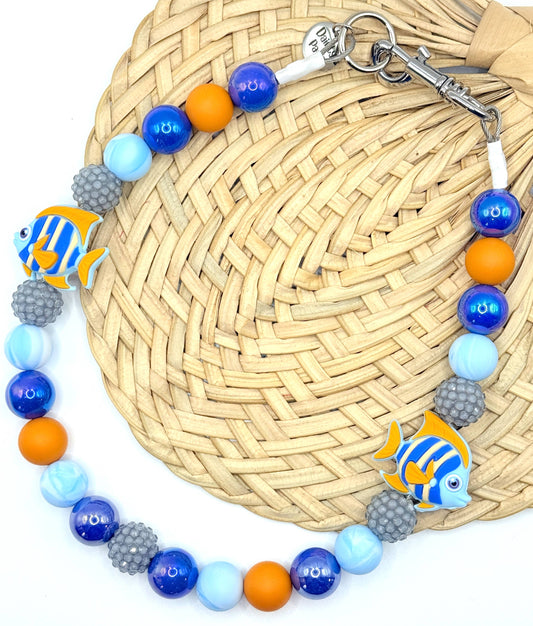 Paw-cific Splash! Beaded Dog Collar