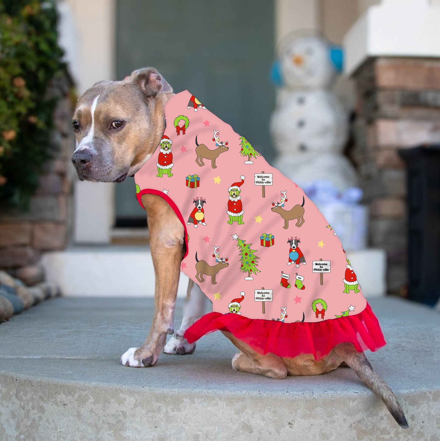 How the Pittie Stole Christmas- Pink TUTU