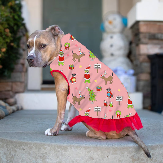 How the Pittie Stole Christmas- Pink TUTU