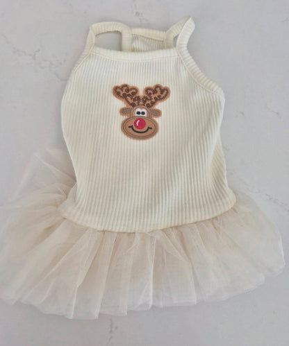 Cute Tutu Dog Dress - Reindeer