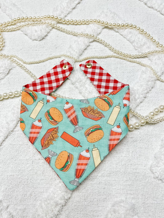 Diner Food Dog Bandana