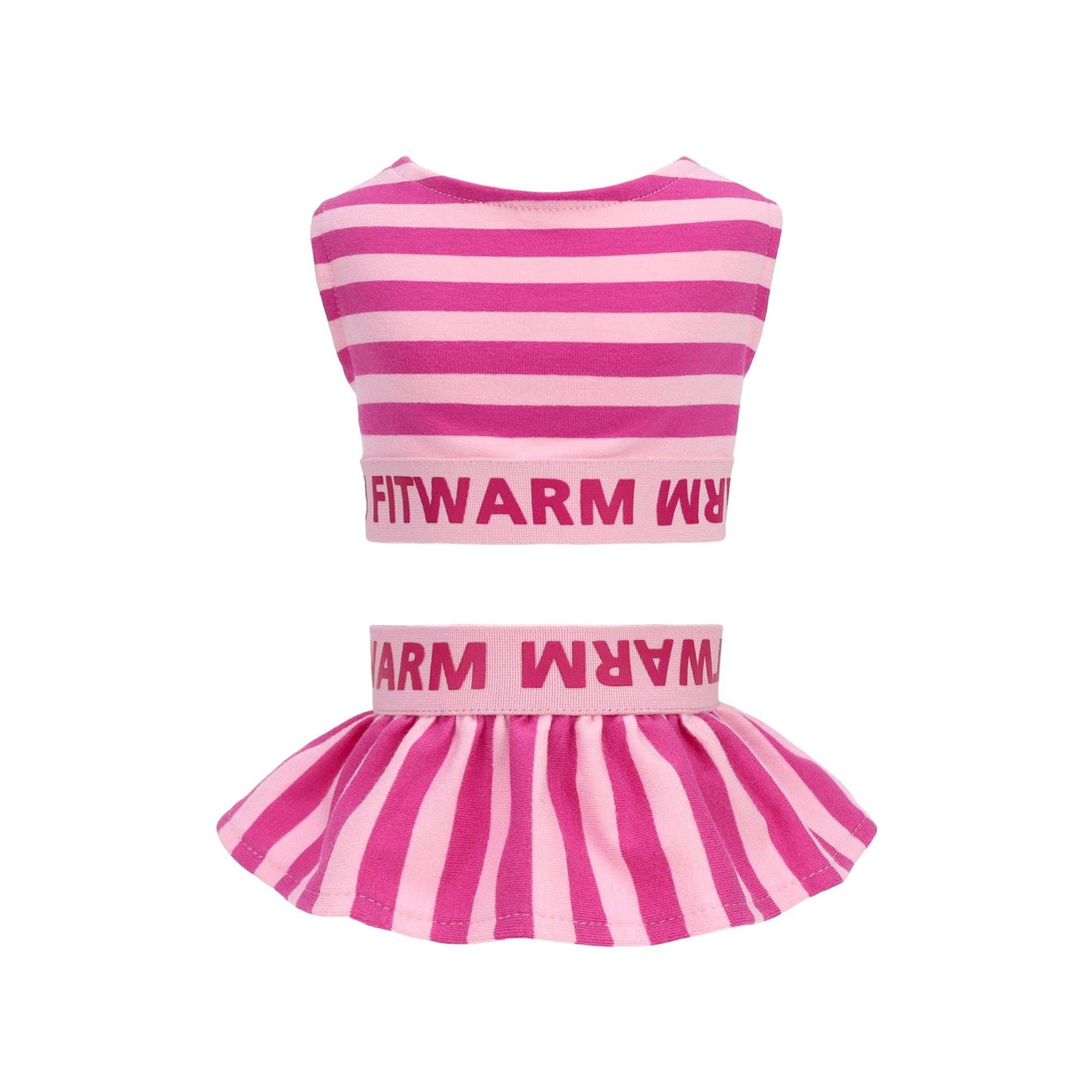 Pink Striped 2 Piece Dog Dress