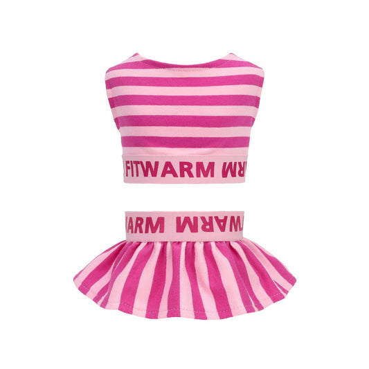 Pink Striped 2 Piece Dog Dress