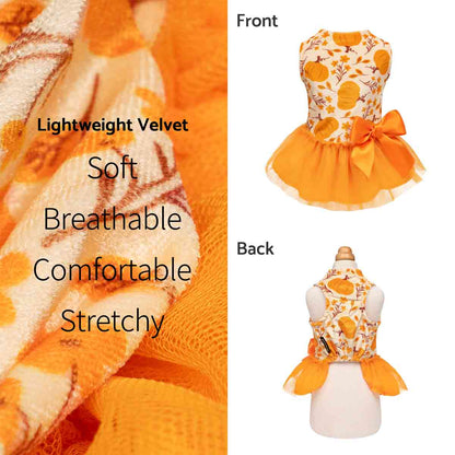 Pumpkin Dog Tutu Dress