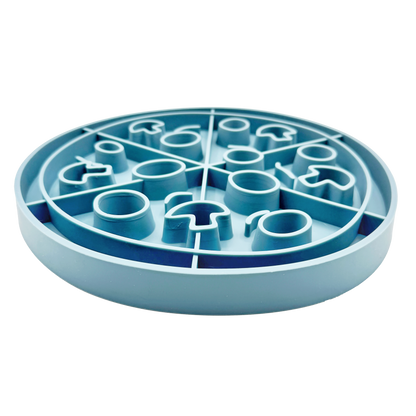 Pizza Snack Mat: 2-in-1 Lick Mat Slow Feed Bowl Combo
