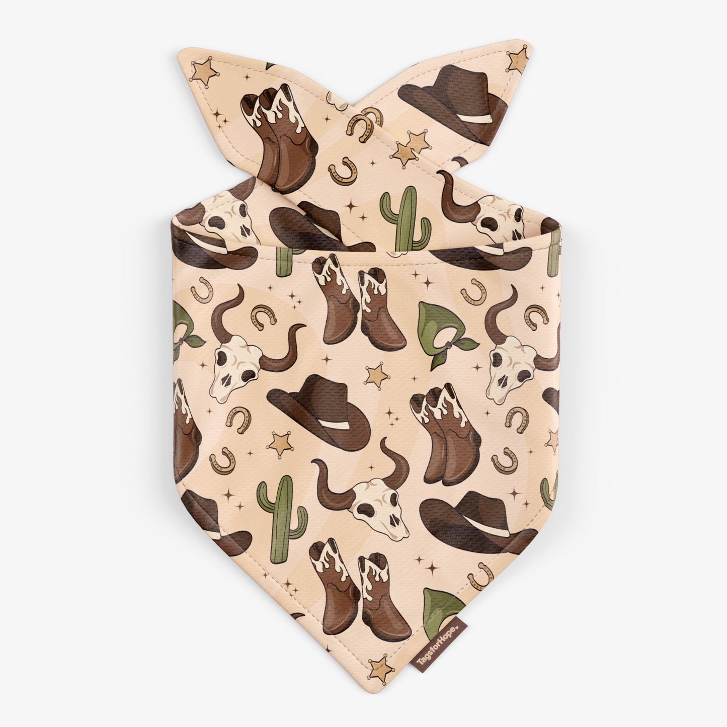 Howdy Partner Cowboy Reversible Dog Bandana