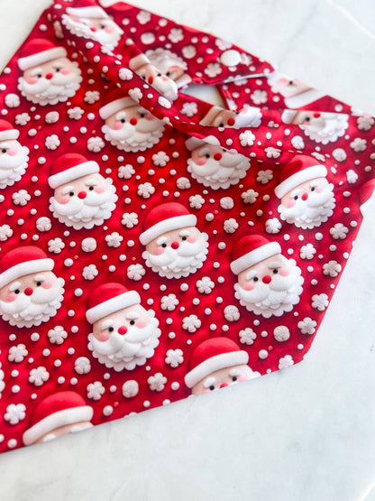 Santa Print Wrinkle Resistant Bandana