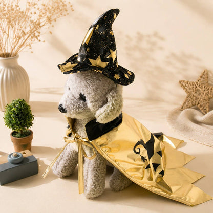 Witch Hat Cape Dog Costume