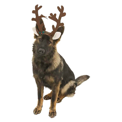 Brown Reindeer Dog Antlers Headband