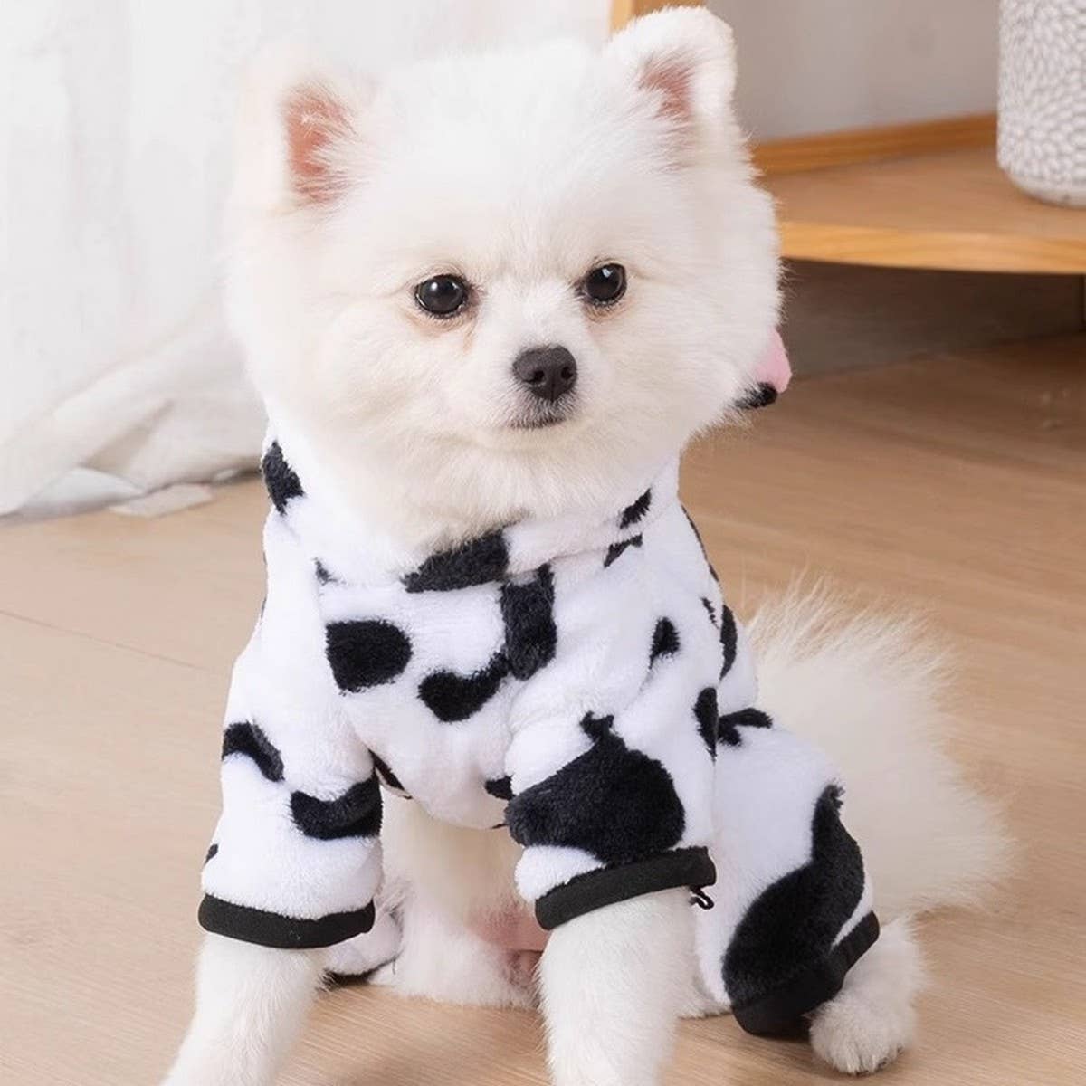 Plush Cow Dog Costume