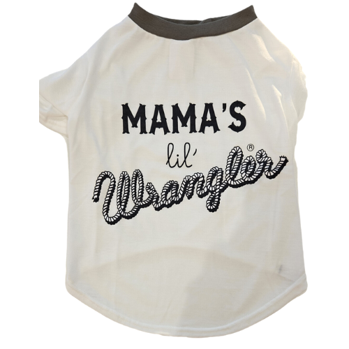 Camiseta para perro Lil Wrangler de Wrangler Mamas en color marfil