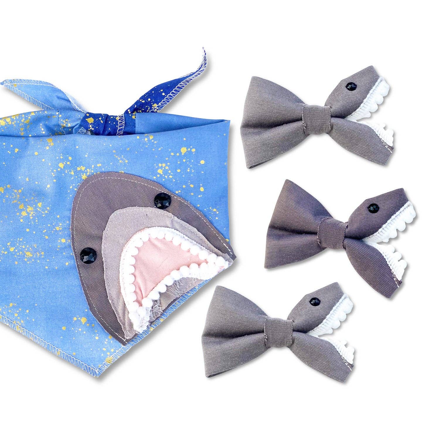 Shark Bait Dog Bow Tie