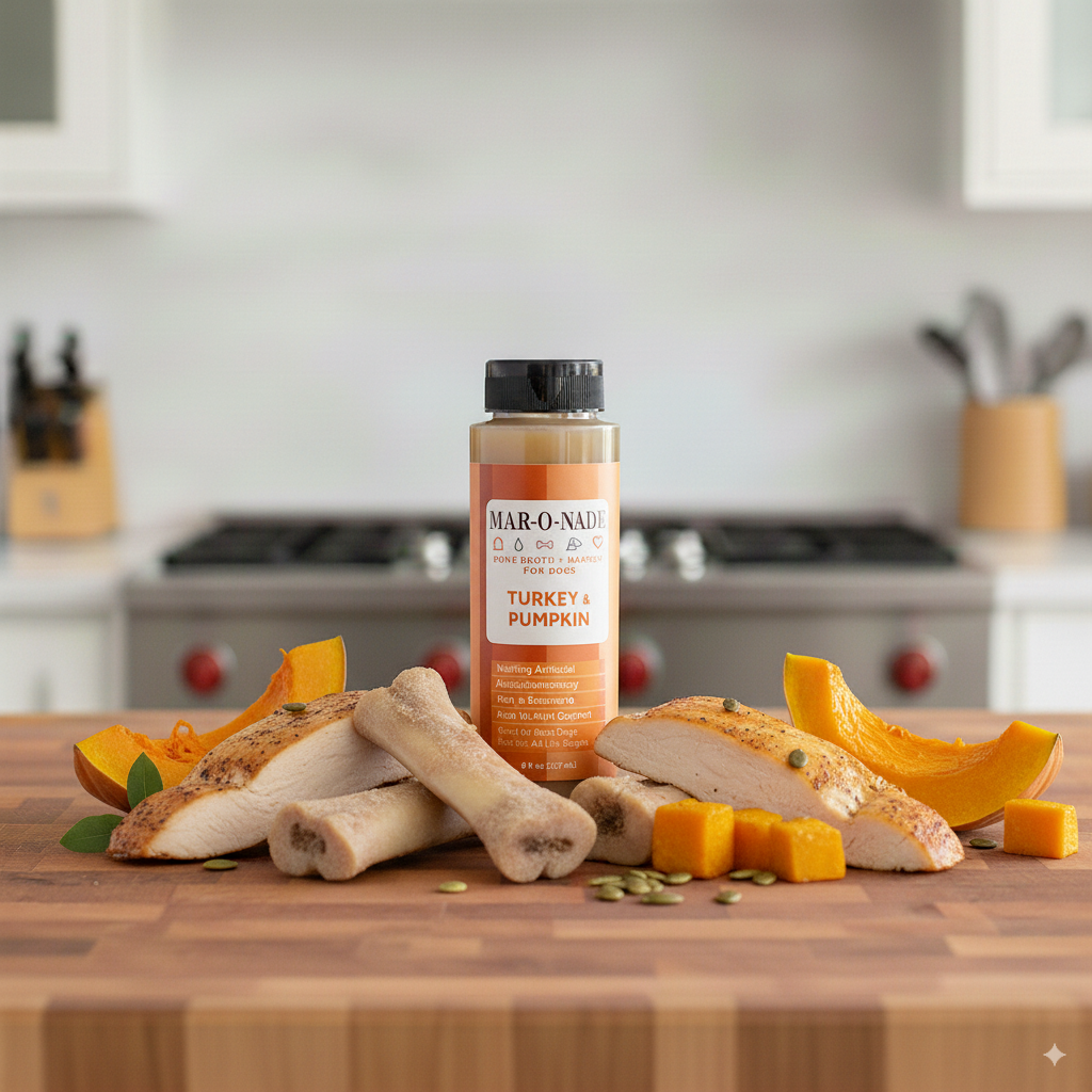 Turkey & Pumpkin Bone Broth + Marrow for Dogs