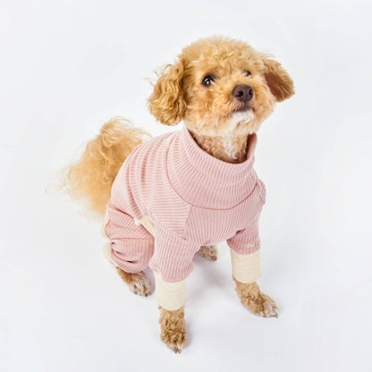 High-neck Blush Dog Onesie