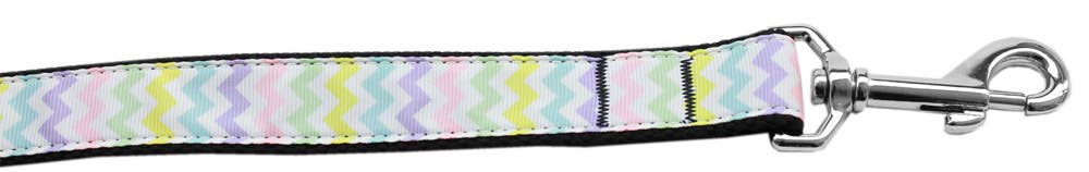 Spring Chevron Nylon Ribbon Dog Collar