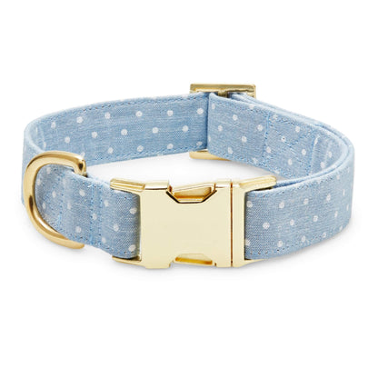 Chambray Dots Dog Collar