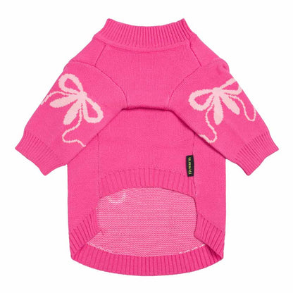 Pink Bowknot Dog Sweater