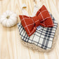 Big Puppa Dog Bow Tie - Vintage Rust Plaid