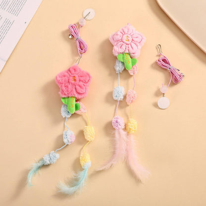 Moo - Soft Pastel Flower Hanging Teaser Toy