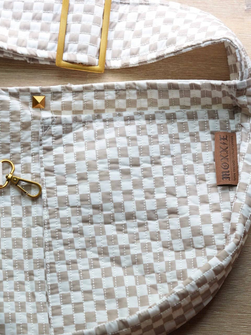 Pet Sling Carrier: White and Tan