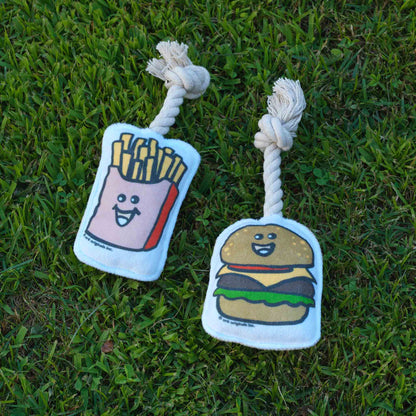 Mini juego de juguetes para perros: comida rápida