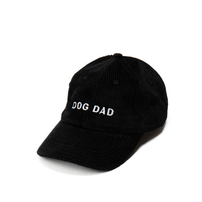 Black Corduroy Dog Dad Hat