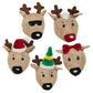 Santa's Reindeer Wee Huggles® Balls Dog Toys - Assorted