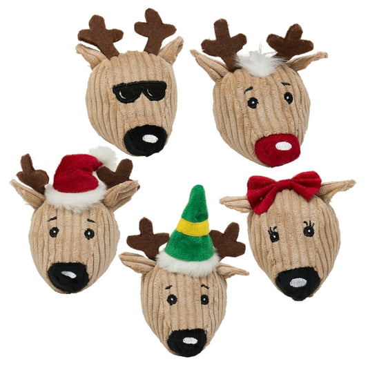 Santa's Reindeer Wee Huggles® Balls Dog Toys - Assorted