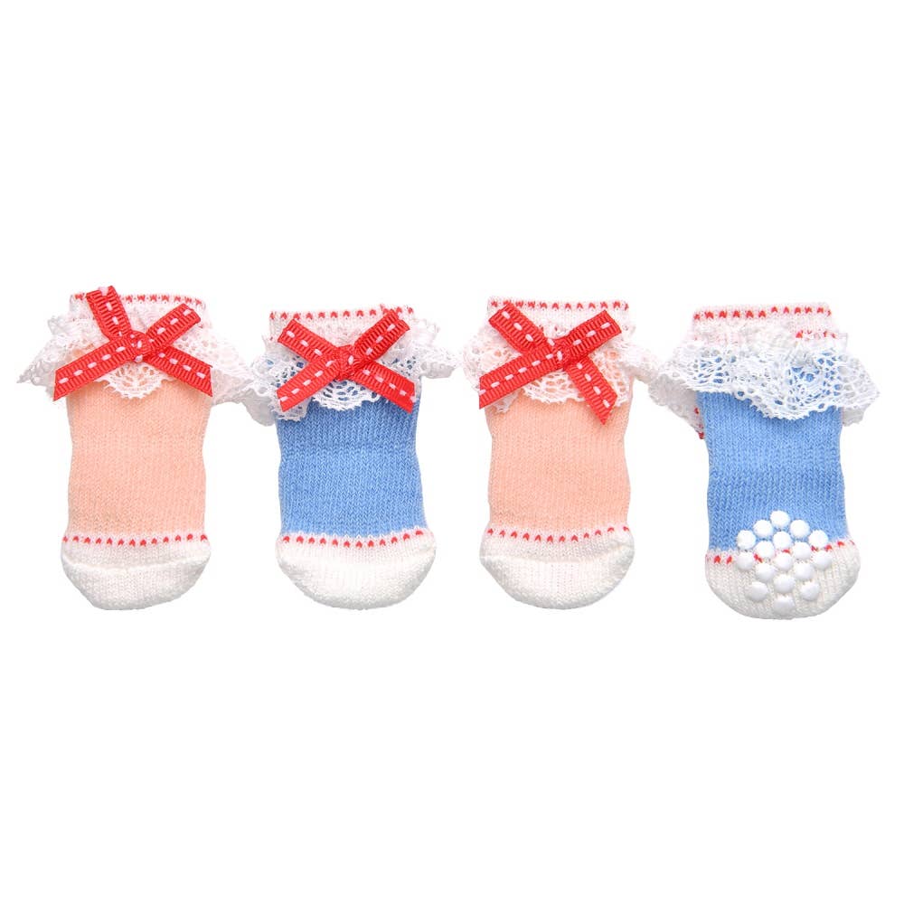 Lovely Lace Socks - Sky Blue