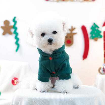 Christmas String Lights Dog Fleece Hoodie