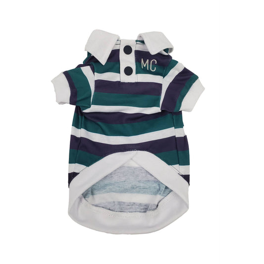 Max's Closet Navy/Green Dog Polo