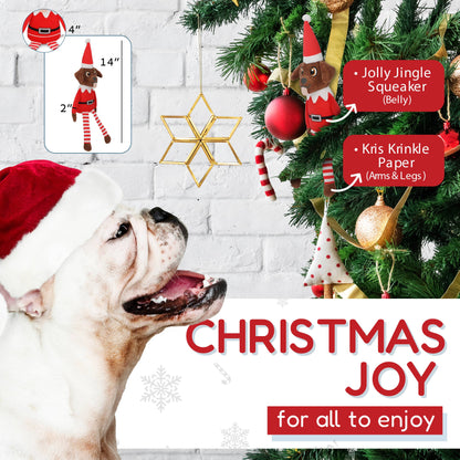 Juguete navideño para perros con sonido y textura crujiente Pooch On A Perch