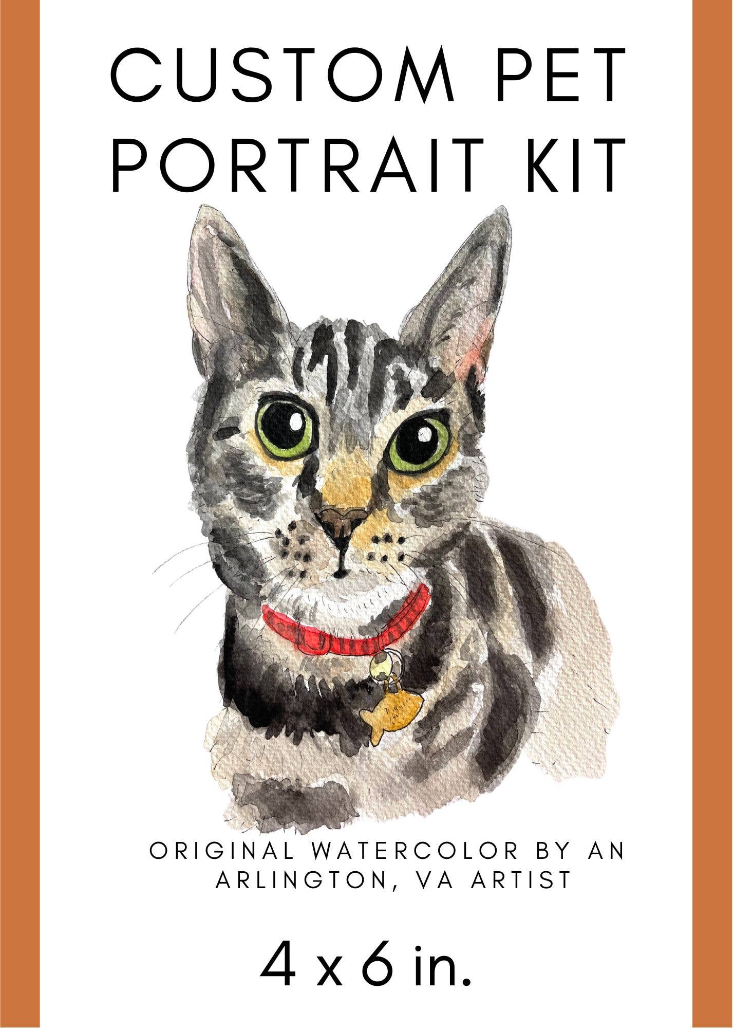 Custom Watercolor Pet Portrait - Assorted Sizes