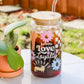 Furever Love & Loyalty Glass with Glass Straw