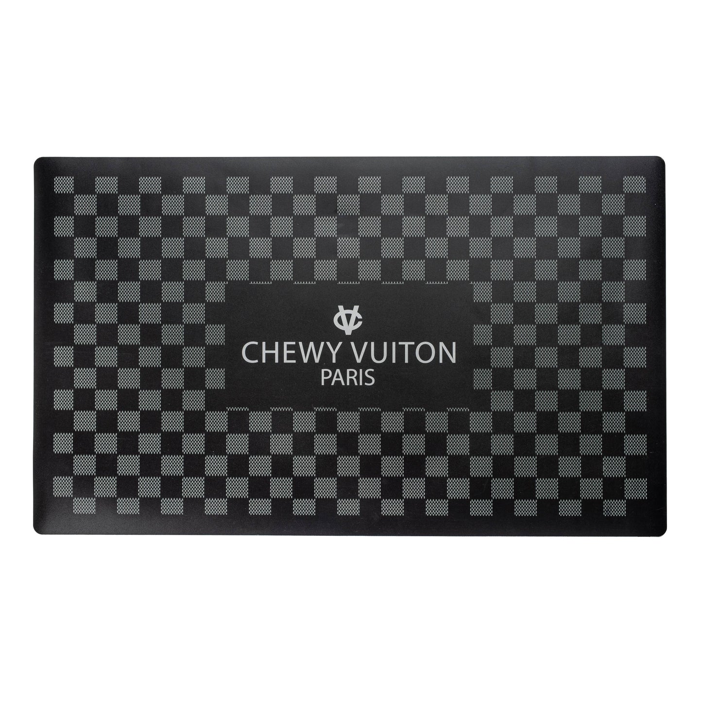 Black Checker Chewy Vuiton Bowl Placemat